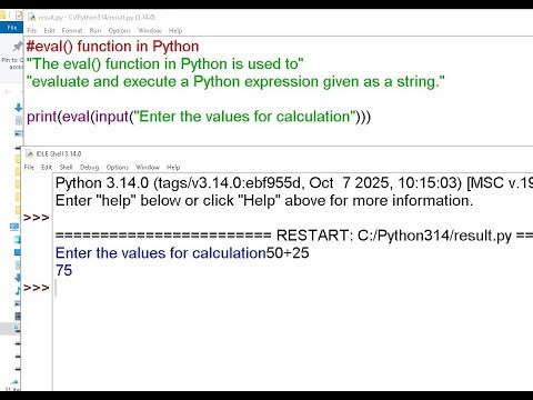 The eval function in Python is used to evaluate and execute a Python expression given as a string