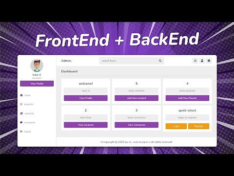 Complete Responsive Online Education Website Design Using HTML/CSS/JS /PHP - Demo