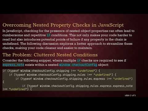 How to Avoid Multiple if Checks in JavaScript When Accessing Object Properties