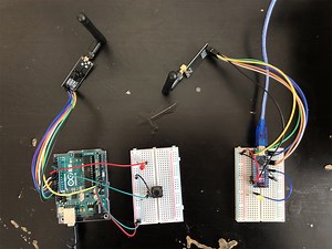 creating  wireless communication across separate arduinos using nRF24L01 transceivers