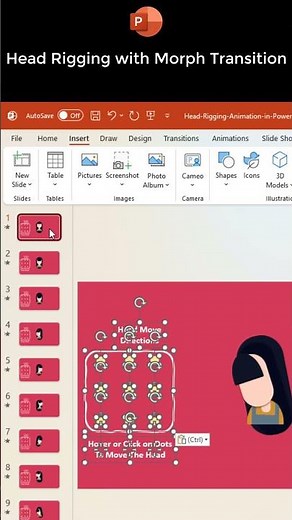 PowerPoint Animation Tutorial: Creating Interactive Character Poses using Morph