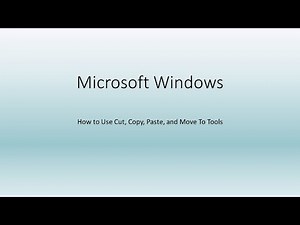 How to Cut, Copy, Paste, and use Move To in File Explorer