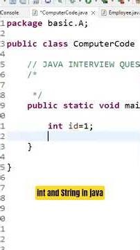 int and String in java
