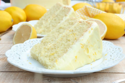 Lemon Velvet Cake w/ Lemon Cream Cheese Frosting