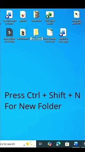 Create a Folder on Desktop – Super Easy Trick! 🔥 🖥️✨ shorts