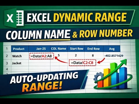 🔥Excel Dynamic Range for Average & Calculations (Auto Update). #Excel #VBA and #SQL