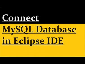How to connect MySQL Database in Eclipse