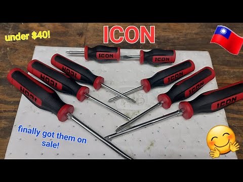 ICON Professional Mechanic’s Screwdriver Set, 8 Piece