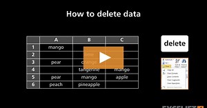 How to delete data in Excel