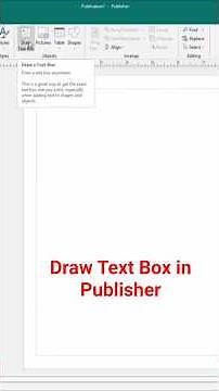 Insert and Modifying Text Box in Microsoft Publisher
