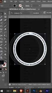 Circular text effects in Illustrator made simple 🔥 #graphicdesign #adobeillustrator