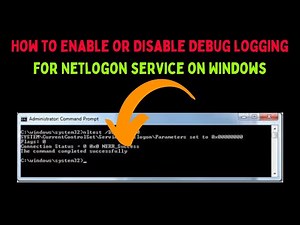How to Enable or Disable Debug logging for Netlogon Service on Windows 11