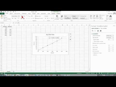Excel 2013: Scatter Chart with a Trendline