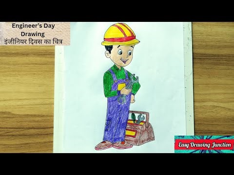 Engineer’s Day Drawing|Easy Step by Step Drawing Tutorial|How to Draw for Engineer’s Day