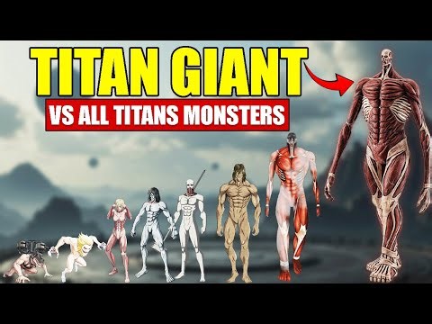 Colossal Titan vs All Titans Monsters | 3D All Titans Monster Size Comparison 2025
