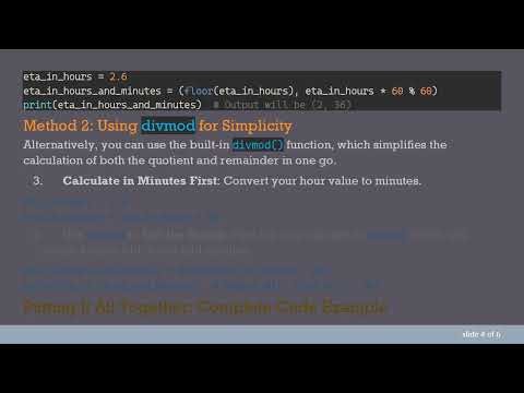 Transform Minutes to Hours and Minutes in Python