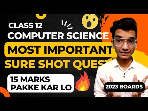 Class 12 Computer Science Important Questions #1 2023 🔥(file handling)