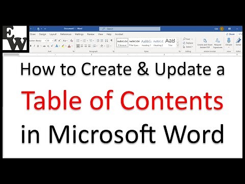 How to Create and Update a Table of Contents in Microsoft Word