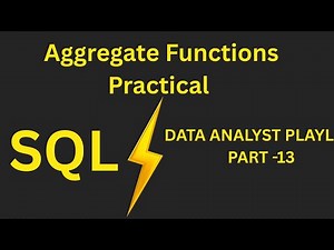 SQL Aggregate Functions Practical | COUNT SUM AVG MIN MAX | Interview Ready