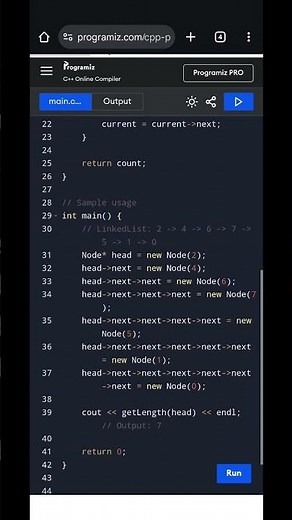 Find Length of a Singly Linked List | C++ Code | Linked List Length in O(n)
