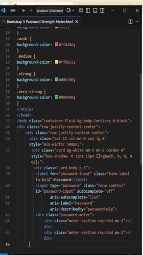 Bootstrap 5 Password Strength Meter in 30 Seconds!