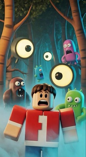 Surviving 24 Hours in Roblox’s Scariest Forest 😂🌲 #roblox #horoscope #shorts