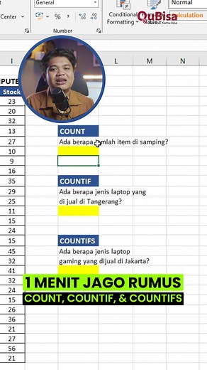 Belajar Rumus Count di Excel: COUNT, COUNTIF, COUNTIFS