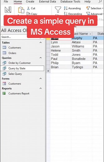 Crea una consulta simple en MS Access fácilmente