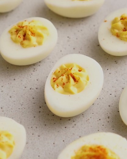 My Deviled Eggs are made with a delicious rich and creamy filling and topped with a sprinkling of paprika that everyone will love. Enjoy! 👨‍🍳 | Preppy Kitchen