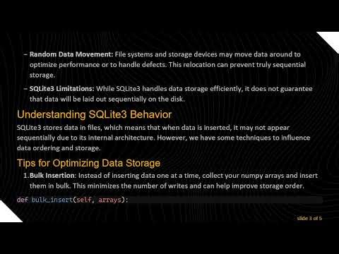 How to Ensure Sequential SQLite3 Data Storage in Python