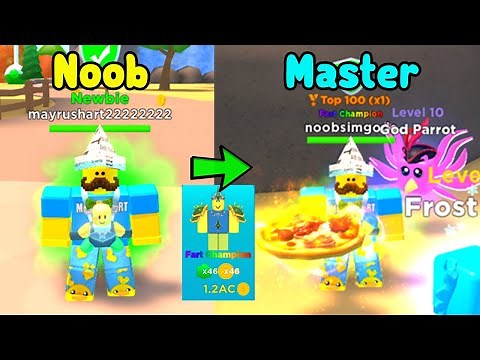Unlocked The Best Fart Champion Rank & Food! - Fart Simulator Roblox