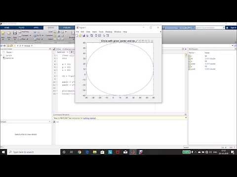 Plot Circle with given Radius and Center using Matlab M-Script