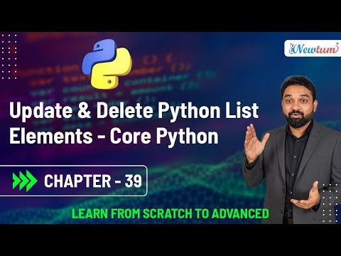 Update & Delete Python List Elements | Core Python | Chapter 39