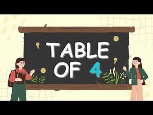 Table of 4 | learn table of four | Multiplication Table of 4