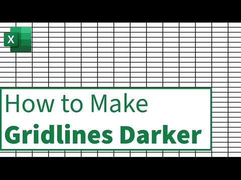 How to Make Gridlines Darker in Excel