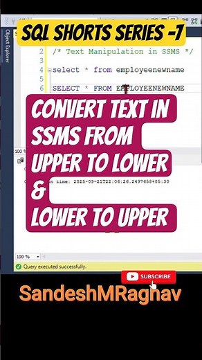 7 - How to Convert text in SSMS tricks #sql #sqlserver #sqlforbeginners #tips