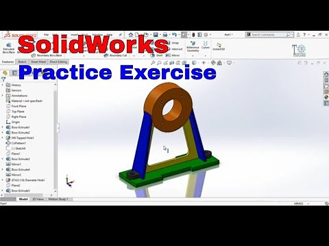 SolidWorks Design Exercise from PDF Drawing|SolidWorks Tutorial