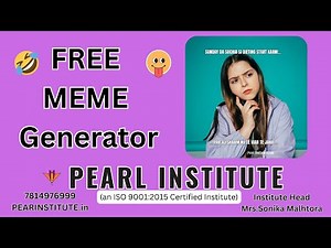 Create Viral Memes in Seconds! 🔥 Free Meme Generator by Pearl Institute Batala | #coding
