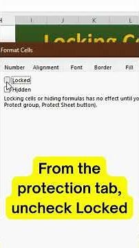 How to Lock Cells In Excel?