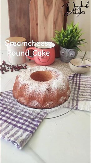 Fluffy Cream Cheese Pound Cake | Easy & Buttery No-Frosting Cake