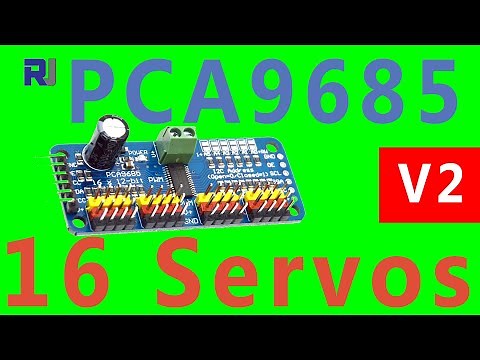 Control 16 Servo motors using PCA9685 Module and Arduino V2 - RJT243