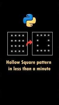 🚀 Python Program #6 : Print Hollow Square Pattern in Python | Mr JR
