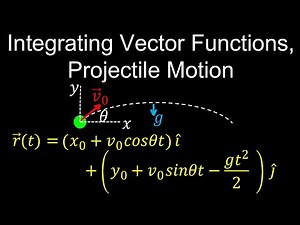 Integrating Vector-Valued Functions, Projectile Motion - Calculus 3