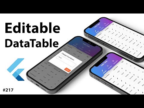 Flutter Tutorial - Editable DataTable & Edit Rows
