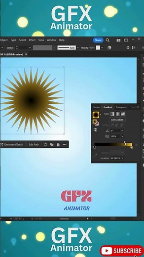 Adobe Illustrator tutorial | GFX Animator #adobe #graphics #graphicdesign #adobeillustrator
