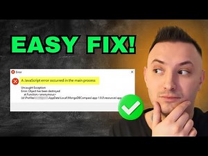 How To Fix Javascript Error Occurred in The Main Process (QUICK GUIDE)