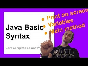 Basic syntax of Java | Complete Java Course for Beginners #1