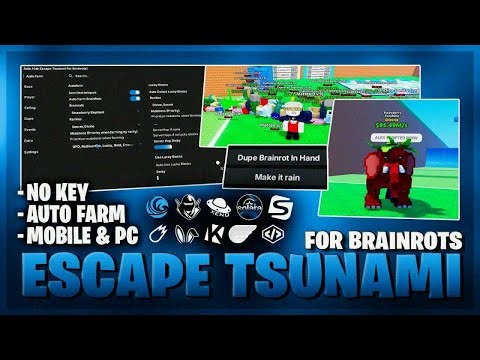 [2026] Escape Tsunami For Brainrots Script – NO KEY | AUTOFARM | GODMODE | ANTI TSUNAMI | DUPE