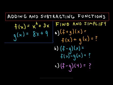 Functions: Adding and Subtracting