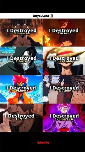 Boys Aura After Destruction #animeedit #naruto #eren #amv #aot